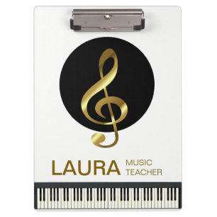 Porte-bloc Music Teacher Gold Piano Clavier Musicien DJ
