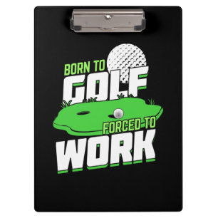 Porte-bloc Né Au Golf Forcé À Travailler