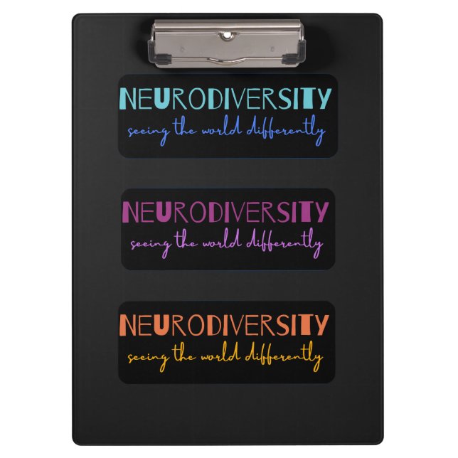 Porte-bloc Neurodiversité colorée (Devant)