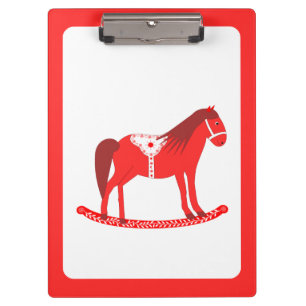 Porte-bloc Noël scandinave Cheval Rocking