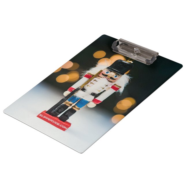 Porte-bloc Noël SlipperyJoe nutcracker figurine ornement (Incliné)