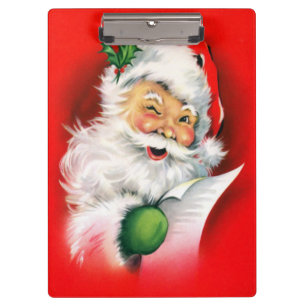 Porte-bloc Noël vintage clignant de l'oeil Père Noël