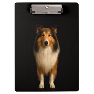 Porte-bloc noir 4 Luxe, chien Collie loyal
