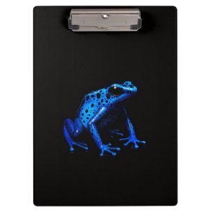 Porte-bloc noir 4 Luxe, Grenouille Bleu Électrique