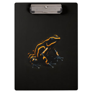 Porte-bloc noir 4 Luxe, Grenouille orange noir