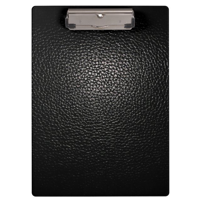 Porte-bloc noir de cuir (Devant)