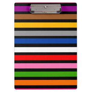 Porte-bloc Noir Lignes à bandes multicolores Conception Motif