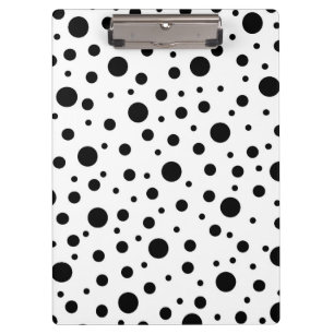 Porte-bloc Noir sur le Motif Polka blanc