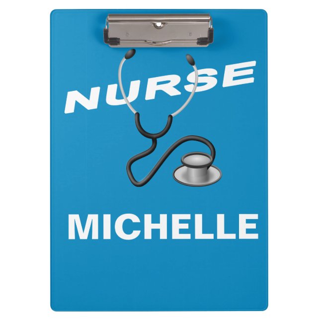 Porte-bloc Nom de l'infirmière personnalisée (Devant)