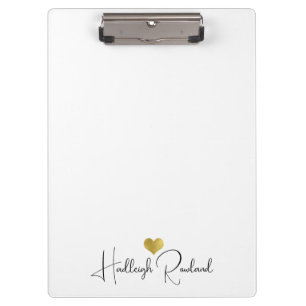 Porte-bloc Nom de script manuscrit monogramme moderne 