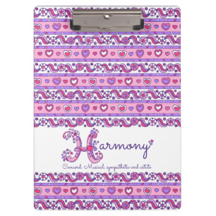 Porte-bloc Nom d'harmonie signifiant lettre de coeur H porte 