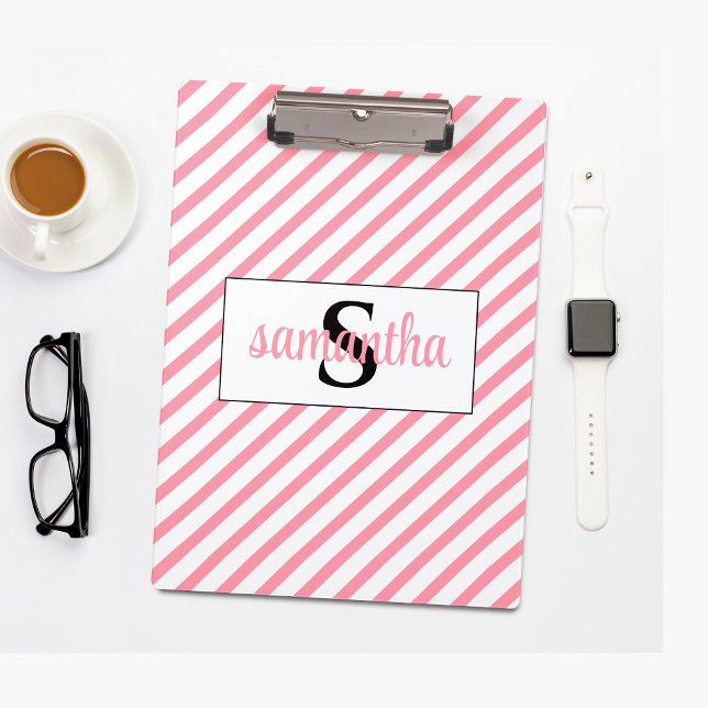 Porte-bloc Nom du monogramme initial (Créateur téléchargé)