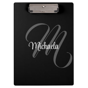 Porte-bloc Nom initial de monogramme moderne minimaliste