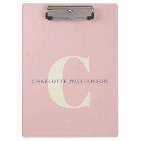 Nom Monogramme élégant Professional Blush Pink