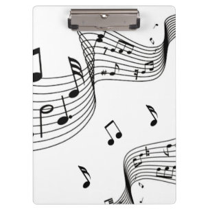 Porte-bloc Notes de musique sur blanc