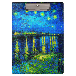 Porte-bloc Nuit étoilée sur le Rhône par Vincent Van Gogh