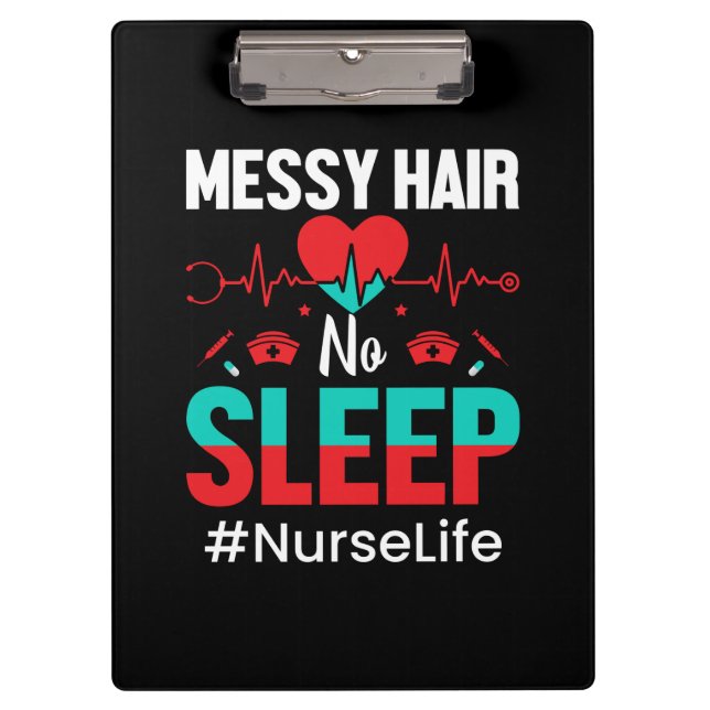 Porte-bloc Nurse Gift | Messy Hair Sleep (Devant)