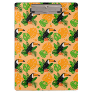 Porte-bloc Oiseau tropical Toucan Motif sans couture
