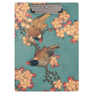 Porte-bloc Oiseaux Fleurs Hokusai Art Japonais