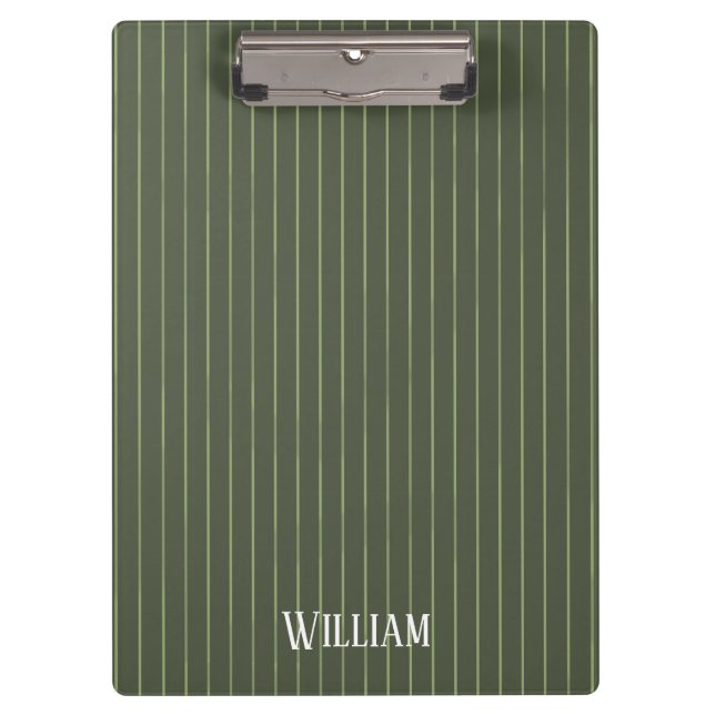 Porte-bloc Olive Pinstripes (Devant)