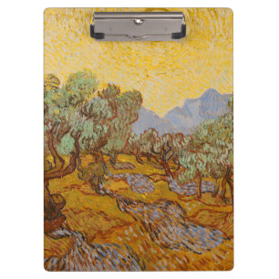 Porte-bloc Oliviers de Van Gogh Soleil Jaune Ciel