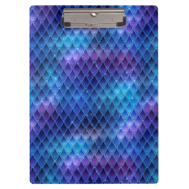 Porte-bloc Ombre bleu chatoyant et Parties scintillant Dragon (Devant)