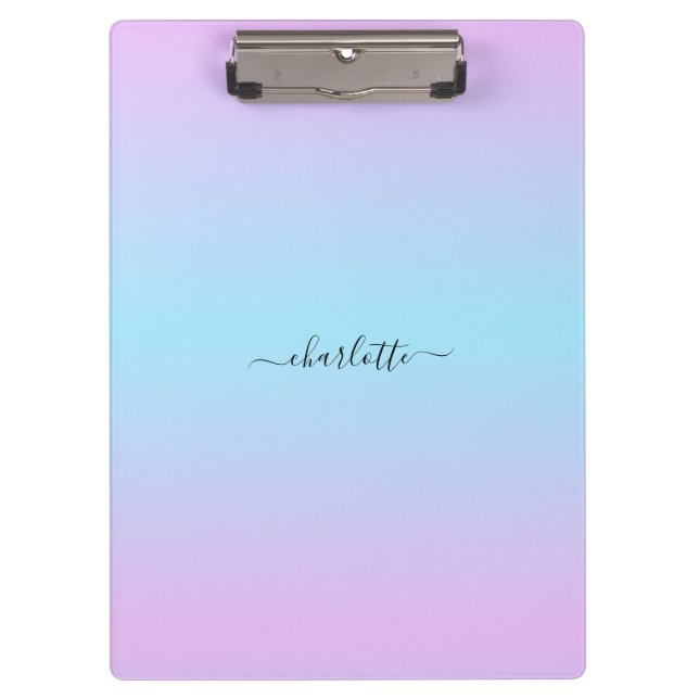Porte-bloc Ombré rose et turquoise (Devant)