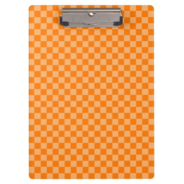 Porte-bloc Orange Combination Checkerboard par Shirley Taylor (Devant)