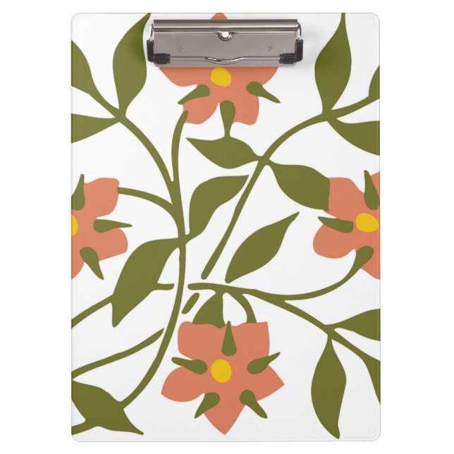 PORTE-BLOC ORANGE FLEURS (Devant)
