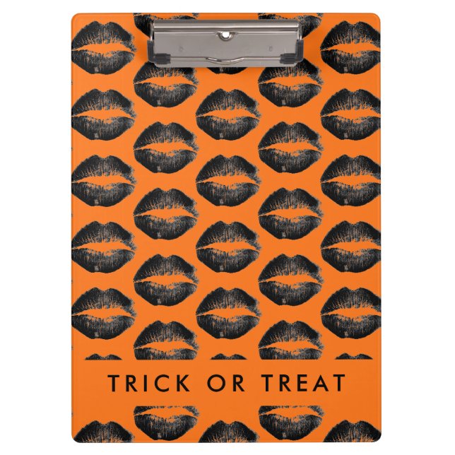 Porte-bloc Orange Halloween Trou ou traitement (Devant)
