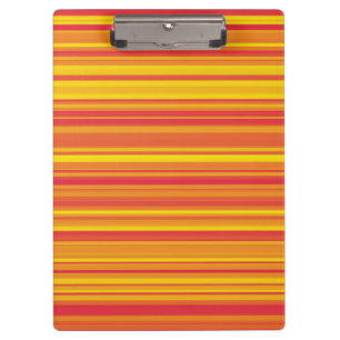 Porte-bloc Orange rouge jaune rayures