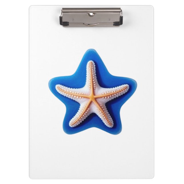 Porte-bloc Orange Starfish in Blue (Devant)