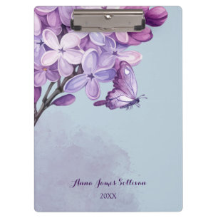 Porte-bloc Organisateur de mariage floral aquarelle violet él