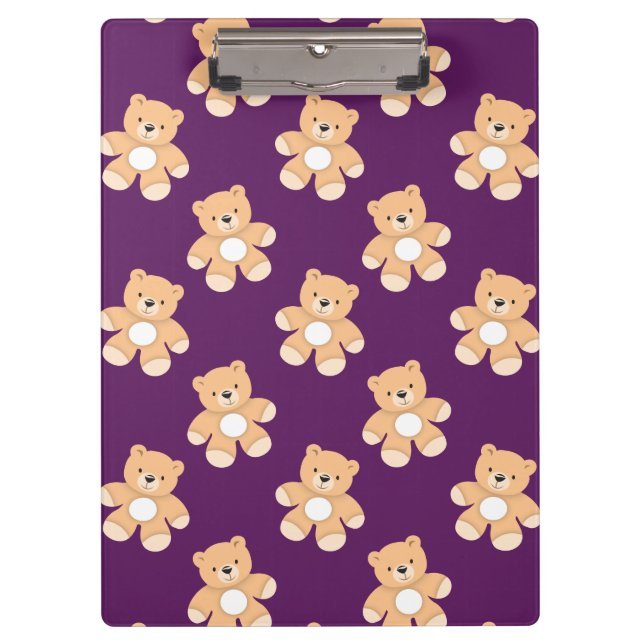 Porte-bloc Ours En Conflit Profond Violet, Ours (Devant)