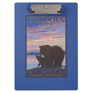 Porte-bloc Ours et CUB - Cordova, Alaska