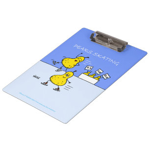 Porte-bloc Paires mignonnes Figure Patinage Funny Pears Carto