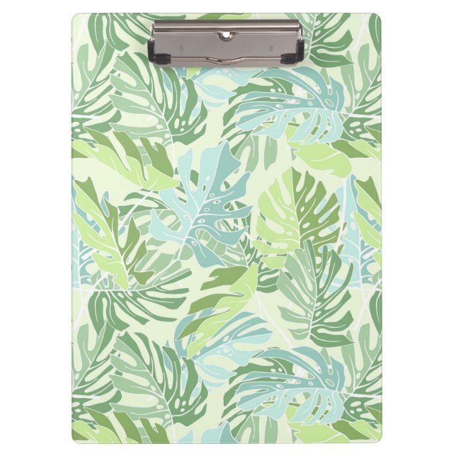 Porte-bloc Palmettes tropicales en pastel (Devant)