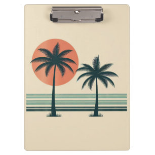 Porte-bloc Palmier tropical rétro/vintage
