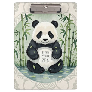 Porte-bloc Panda Chubby de grande taille assise dans une pose