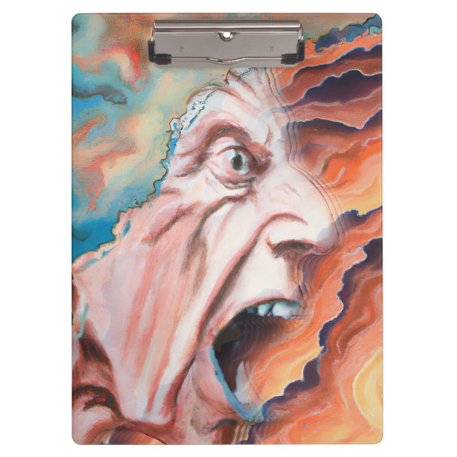 Porte-bloc Panic Waves peinture à l'huile (Devant)