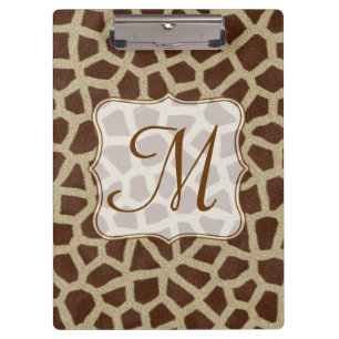 Porte-bloc Panneau d'agrafe animal d'initiale de monogramme