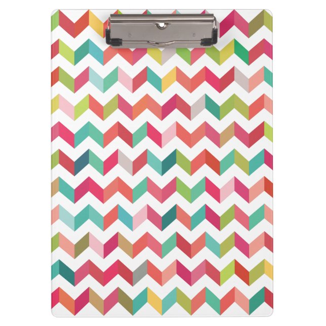 Porte-bloc Panneau d'agrafe contemporain de motif de Chevron (Devant)