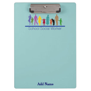 Porte-bloc Panneau d'agrafe d'assistant social d'école
