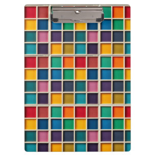 Porte-bloc Panneau de grille géométrique coloré