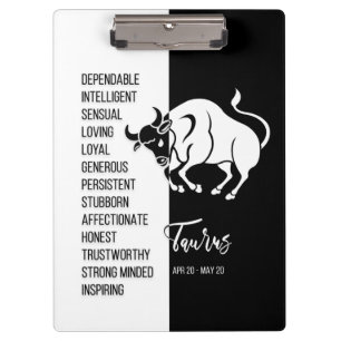 Porte-bloc Panneau Zodiac Taurus Porte - bloc noir et blanc