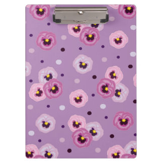Porte-bloc Pansies roses, motif sans soudure