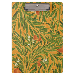 Porte-bloc Papier peint Vintage Orange Tree Motif Art Nouveau