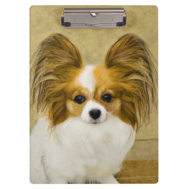 Porte-bloc Papillon (Hound Tri) Peinture - Art Chien original (Devant)