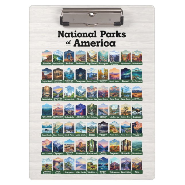 Porte-bloc Parcs nationaux des États-Unis d'Amérique USA (Devant)