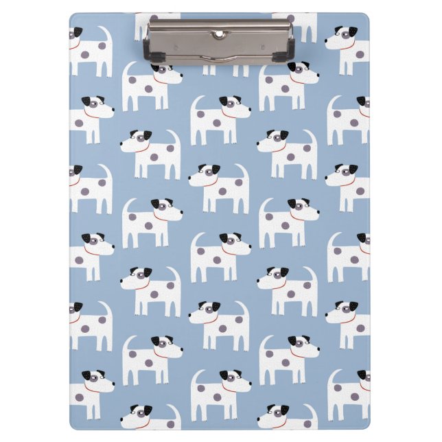 Porte-bloc Parson Jack Russell Terrier Chien Motif bleu (Devant)